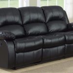 Elegant Classic 3 Seat Bonded Leather Double Recliner Sofa - Walmart.com 3 seater recliner sofa