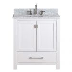 Simple Modero White 30-Inch Vanity Only 30 inch white bathroom vanity