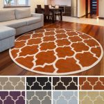 Trending 10 Round Area Rugs Brown Whine Trellis Pattern Vintage 6 foot round rug