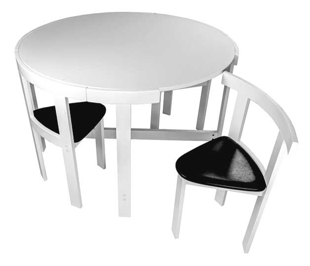 Amazing 3) Sweet little dining table for four. table-space-saving space saving dining table
