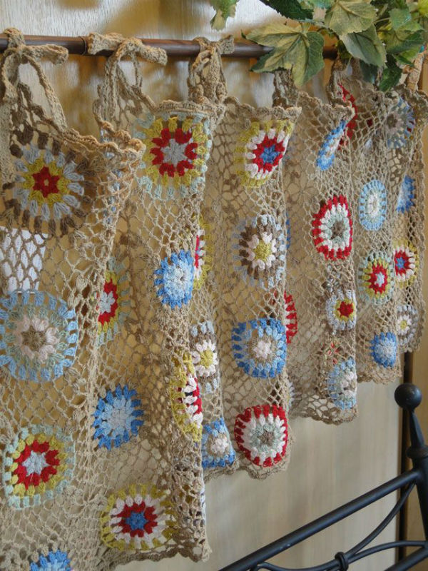 Amazing 4 crochet kitchen curtains