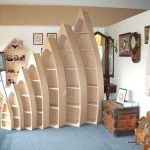 Amazing 4u0027RED Custom Handmade Wood Boat Shelf skiff canoe rowboat bookcase man cave boat shaped bookcase