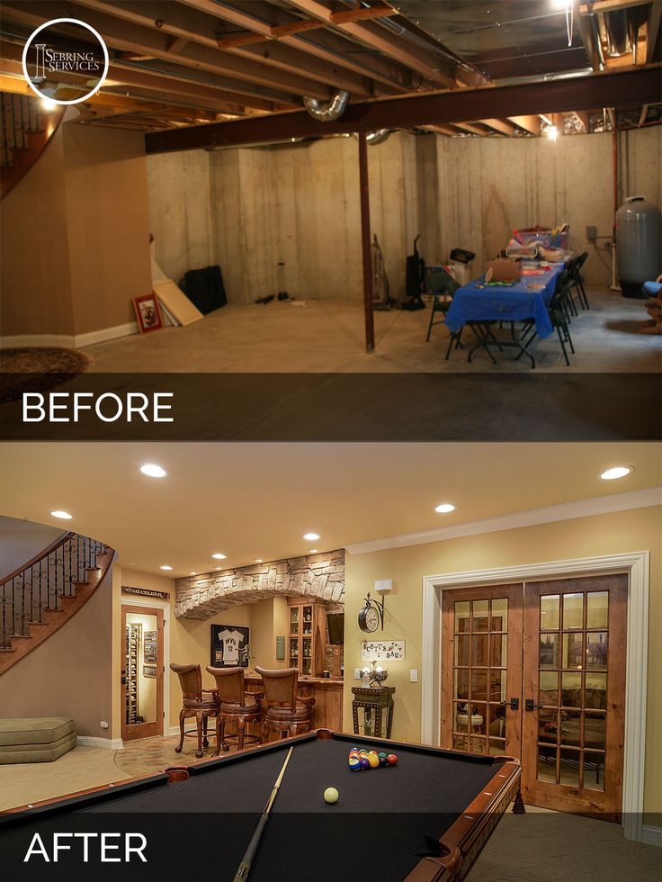 Amazing Before and After Basement Remodeling - Sebring Services basement remodeling ideas