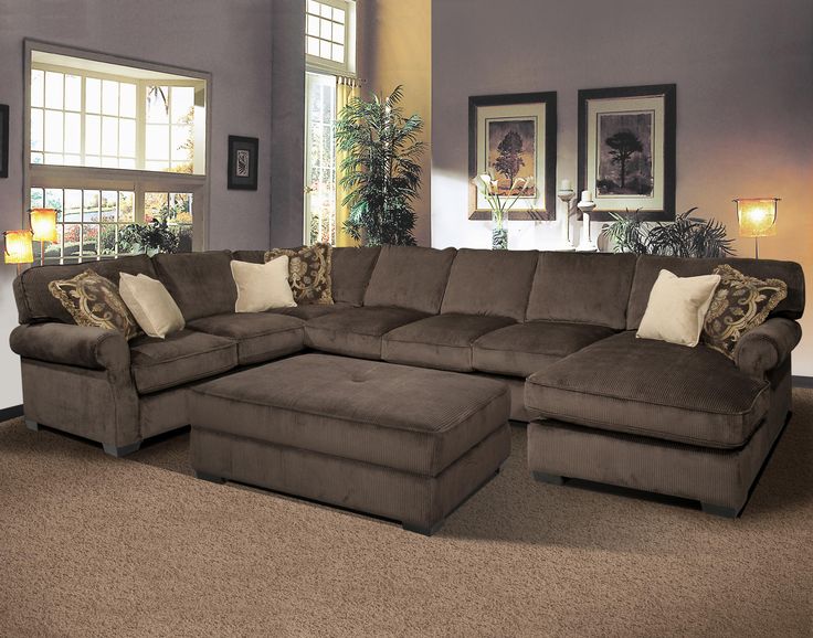 Amazing BIG AND COMFY Grand Island Large, 7 Seat Sectional Sofa with Right Side large sectional sofas