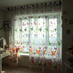 Amazing Butterfly Printed Sheer Window Curtains Tulle Door Window Screen sheer butterfly curtains