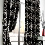 Amazing Damask Red and Silver Designer Eyelet Curtain. black and white curtains black and silver curtains