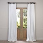 Amazing Exclusive Fabrics Faux Silk Taffeta Solid Blackout Curtain Panel white blackout curtains