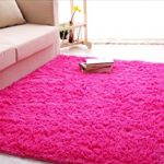 Amazing Forever Lover Soft Indoor Morden Shaggy Area Rug Pad, 2.5 X 5-Feet, hot pink area rug