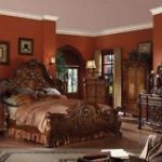 Amazing Formal Luxury Antique Dresden Cherry Eastern King Size 4pc Bedroom Set antique bedroom furniture
