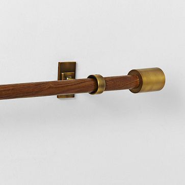 Amazing Great looking curtain rod! New Mid-Century Wooden Rod #westelm wood curtain rods