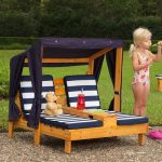 Amazing KidKraft Navy u0026 White Double Chaise Lounge Chair kids outdoor furniture