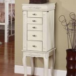 Amazing Lovely White Jewelry Armoire. Antique Style with 6 Drawers. antique white jewelry armoire