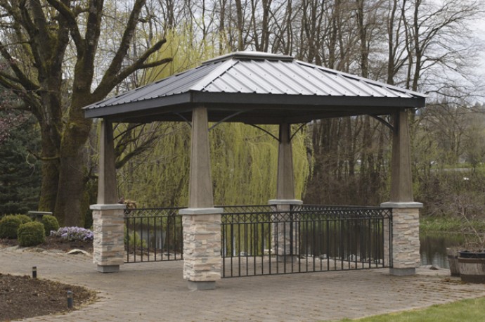 Amazing metal roofed pergola metal patio gazebo