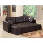 Amazing Mood Leather Corner Sofa - With Sofa Bed - With Storage - Black corner leather sofa bed with storage