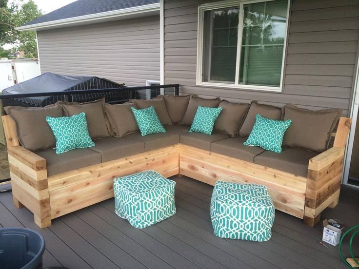 Amazing Outdoor Sectional wood deck furniture