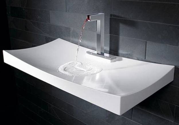 Amazing Porcelain bathroom sink in rectangular shape modern bathroom sinks