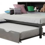 Amazing Renell Silver Black Finish Twin Size Bed and Trundle With Bookcase Storage twin size beds for kids