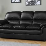 Amazing Rochester Black Leather 3 Seater Sofa 3 seater leather sofa