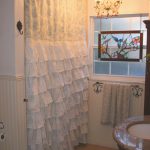 Amazing Ruffled Shower Curtain - French Country Toile french country shower curtains