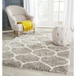 Amazing Safavieh Hudson Shag Collection SGH280B Grey Background and Ivory Area Rug,  6 soft plush area rugs