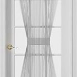 Amazing Sheer Voile 72-Inch French Door Curtain Panel, White french door curtains