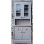 Amazing Small Painted Welsh Dresser, Panelled and Glazed Doors, W:1067mm H:1980mm small welsh dresser