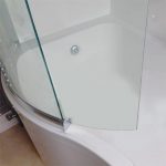 Amazing Sommer P-Shaped Shower Bath 1700mm (Inc. Sliding Screen + Acrylic Front  Panel) p shaped bath shower screen