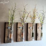Amazing Wine Bottle Wall Vase / Set of Four - Rustic Modern Decorations - rustic farmhouse wall decor
