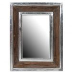 Amazing Wood and Aluminum Wall Mirror framed bathroom mirrors
