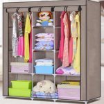 Best Brand New Double Easy to Assemble Closet Portable Wardrobe Large Space  Clothes assembled wardrobe closets