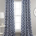 Awesome Navy Blue and White Curtains: Amazon.com navy blue and white curtains