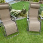 Awesome SET OF 2 Brown Multi Position Garden Recliner Relaxer Chair Sun Lounger ... garden lounger chairs