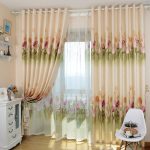 Awesome Simple design rustic tulip floral design home semi-blackout blind drape  curtain(China ( simple curtain design