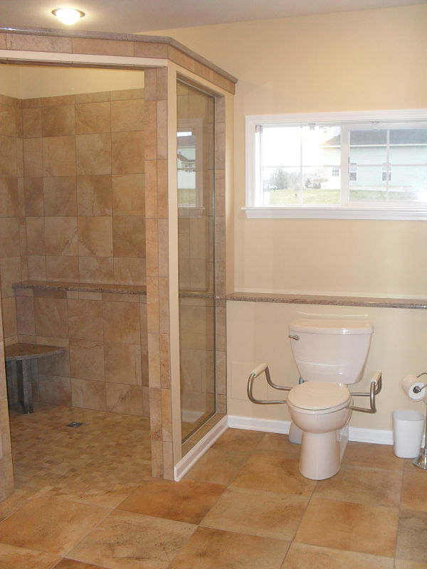 Awesome This no-threshold walk-in shower was designed for an individual with  compromised walk in showers without doors