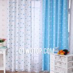 Awesome White And Baby Blue Heart Patterned Best Chic Nursery Kids Curtains baby blue nursery curtains