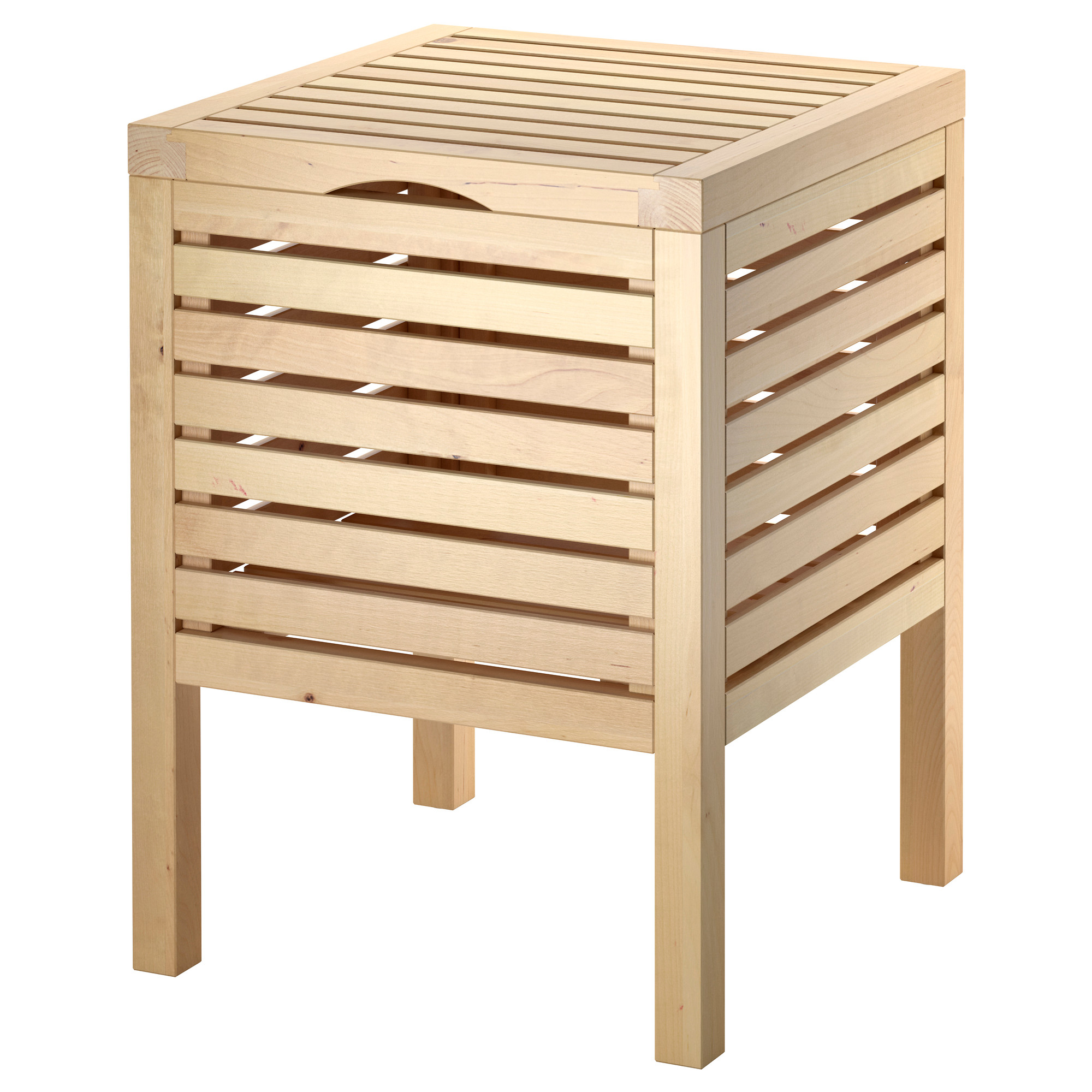 Contemporary MOLGER Storage stool - birch, - IKEA bathroom stools with storage