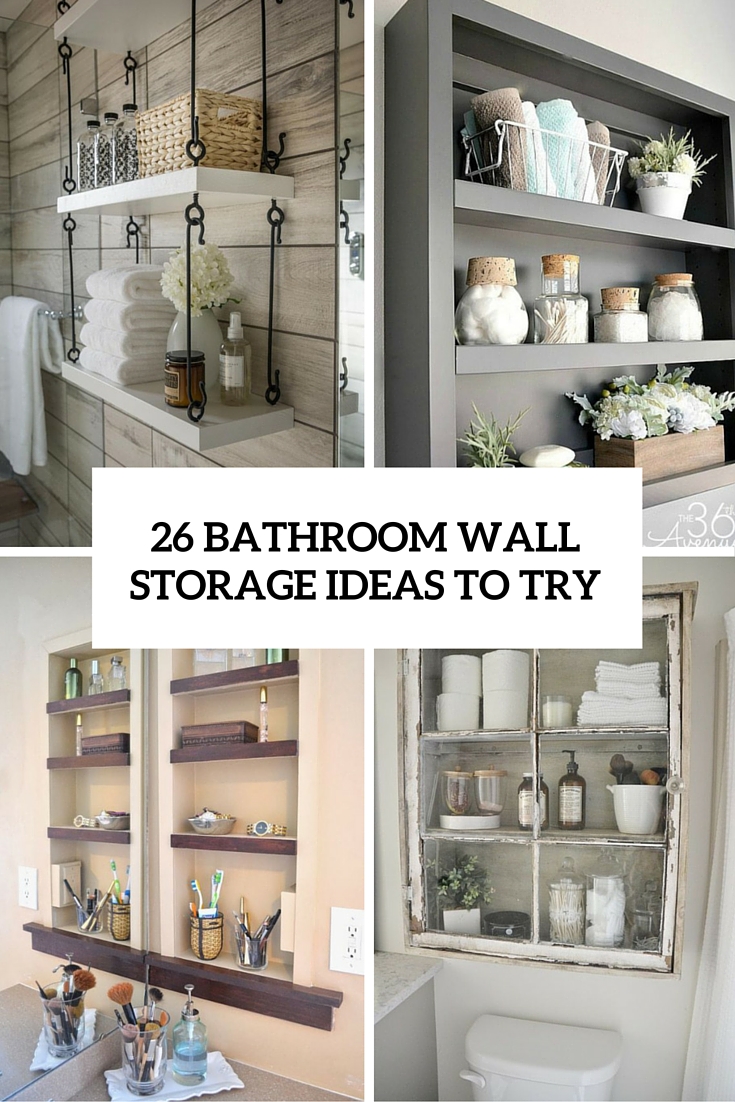 Beautiful 26 SImple Bathroom Wall Storage Ideas bathroom wall storage