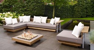 Beautiful Affordable Nice Design Metal And Wood Outdoor Lounge With Grey Sofas Can metal outdoor lounge furniture