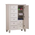 Beautiful Coaster Sandy Beach Armoire in White white armoire with drawers