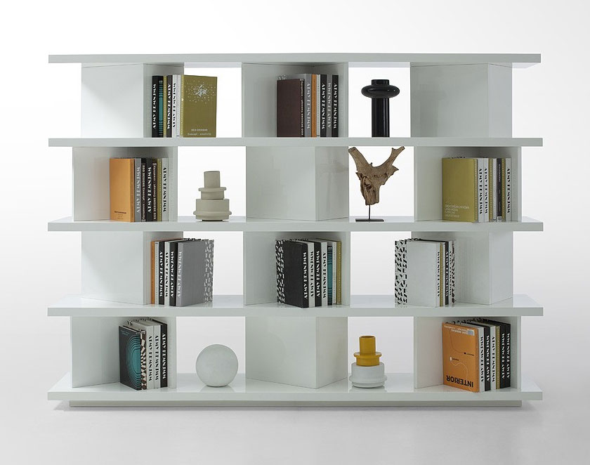 Beautiful contemporary bookcase | ... Living Room u003eu003e Modern Shelves u0026 Dividers u003eu003e modern white bookshelf