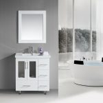Beautiful Design Element Stanton 30u201d White Bathroom Vanity Set ... bathroom vanity sets