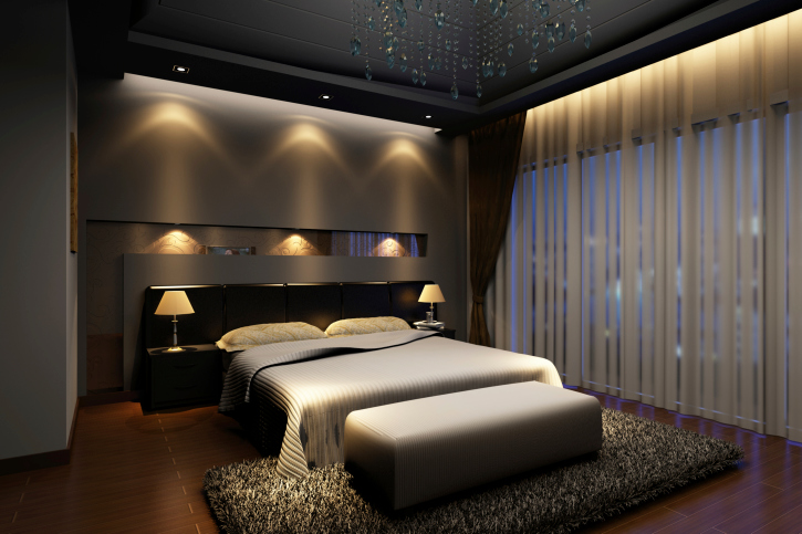 Beautiful ... Elegant dark master bedroom design with dark hard wood floor, dark master bedroom interior design ideas