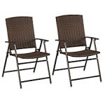 Beautiful image of Barrington Wicker Bistro Folding Chairs in Brown (Set of 2) folding patio chairs