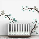 Beautiful Koala Baby Nursery Wall Decal Koala Tree Wall Decal for Sleepy Mood baby bedroom wall stickers
