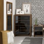 Beautiful London Walnut and Black Gloss Bedroom Furniture walnut black gloss bedroom furniture