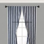 Beautiful Navy Stripe Curtain Panels Navy Blue Curtains Drapery Window Treatments Set  Pair navy blue and white curtains