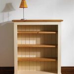 Beautiful Paint and stain wooden bookshelf, light color for a small condo, but still small wooden bookshelf