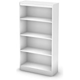 Beautiful South Shore Axess Collection 4-Shelf Bookcase, Pure White small white bookcase