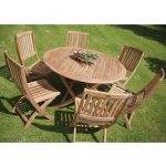 Beautiful Teak Garden Folding Table - Sabina Round Table round wooden garden table and chairs