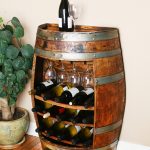 Beautiful Wine Barrel Wine Rack Cabinet - Wouldnu0027t this look great in your ... wine barrel wine rack furniture
